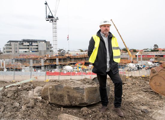 man standing at construction site
