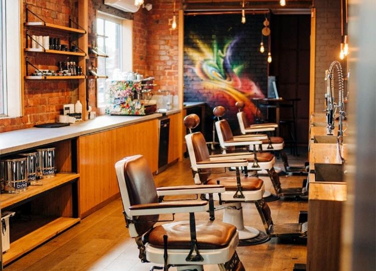 interior shot of flipped hair barbers in brunswick