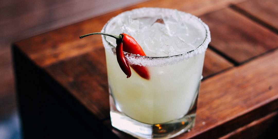 a chilli margarita sitting on the bench