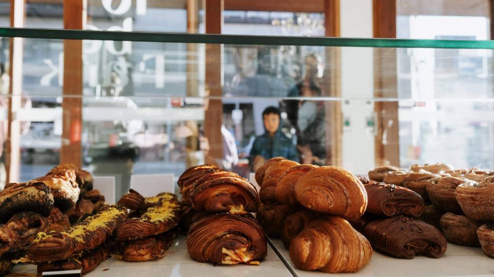 Pastry case at To Be Frank Bakery, Brunswick East
